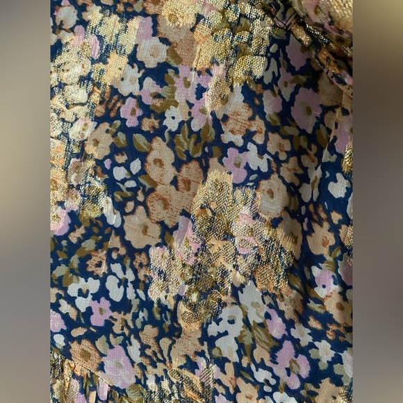 ASOS DESIGN Petite mini smock dress ditsy printed jacquard chiffon - Picture 4 of 5